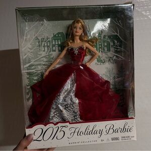 Barbie Holiday Doll in Red and White Gown